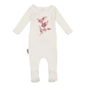 Manière Floral Embroidery Footie